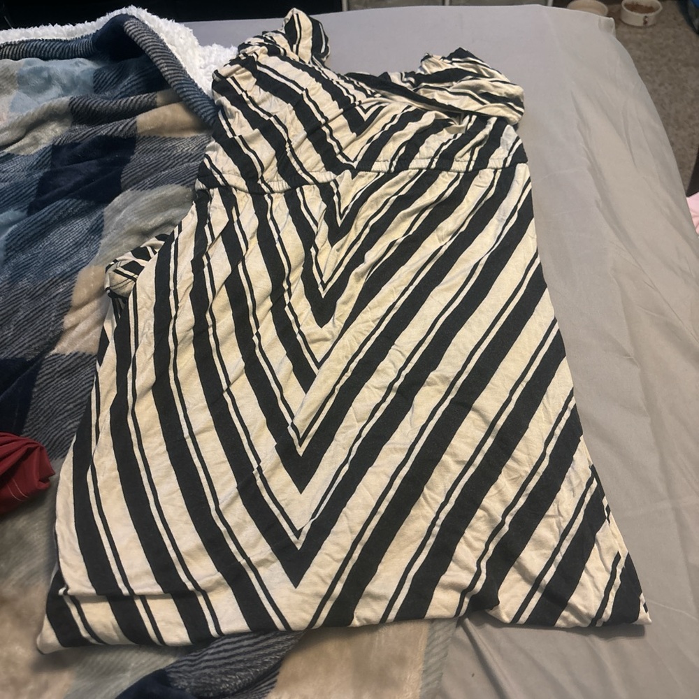 Striped Black and White Dress